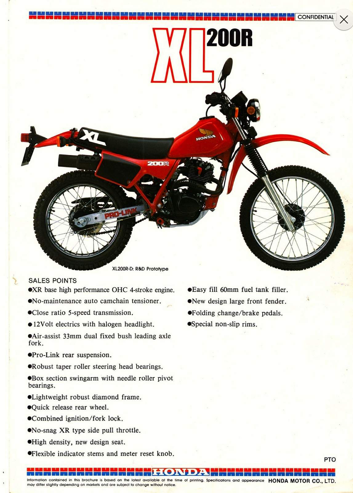 1984 Honda XL 200R